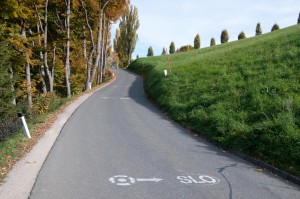 ... und manchmal ragt die Straße auch über die Grenze hinaus. 